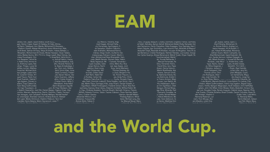Accurate EAM Data and the World Cup