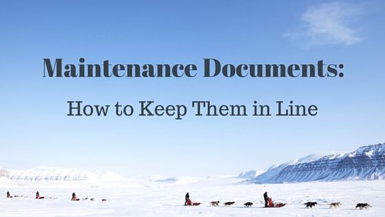 keep maintenance documents in line